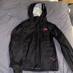 The North Face Woman’s Waterproof Windbreaker Jacket - Size XS - Black/Pink